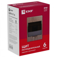 Щит ЩРН-П-6 IP41 темное дерево PROxima EKF pb40-n-6-dark ТехноИмпульс