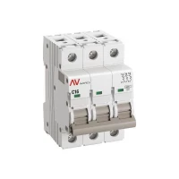 Выключатель автоматический модульный 3п C 16А 6кА AV-6 AVERES EKF mcb6-3-16C-av ТехноИмпульс