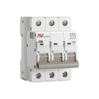 Выключатель автоматический модульный 3п C 50А 6кА AV-6 AVERES EKF mcb6-3-50C-av ТехноИмпульс