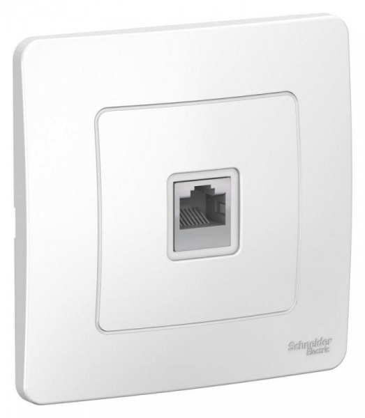 Розетка компьютерная 1-м СП Blanca RJ45 кат.5E бел. SE BLNIS045001 ТехноИмпульс