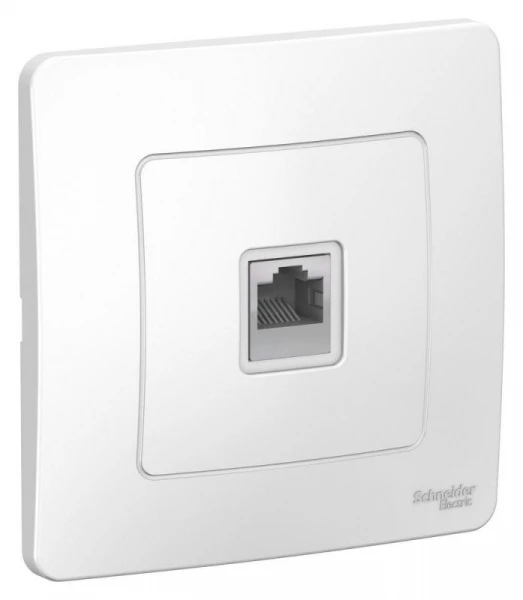 Розетка компьютерная 1-м СП Blanca RJ45 кат.5E бел. SE BLNIS045001 ТехноИмпульс