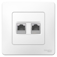 Розетка компьютерная 2-м СП Blanca RJ45 кат.5E бел. SE BLNIS045451 ТехноИмпульс