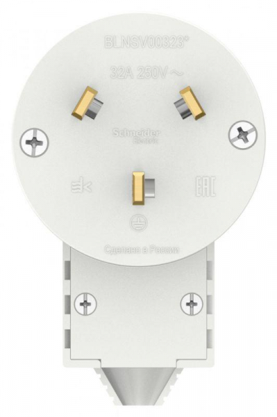 Вилка силовая СП Blanca 2P+E 32А 250В бел. SE BLNSV003231 ТехноИмпульс