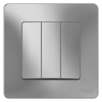 Выключатель 3-кл. СП Blanca 10А IP20 (сх. 1+1+1) 250В алюм. SE BLNVS100503 ТехноИмпульс