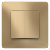 Выключатель 2-кл. СП Blanca 10А IP20 (сх. 5) 250В титан SE BLNVS010504 ТехноИмпульс