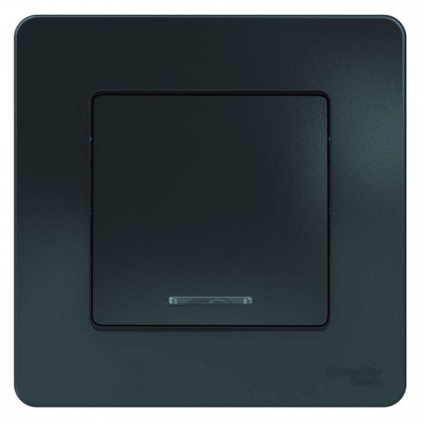 Выключатель 1-кл. СП Blanca 10А IP20 (сх. 1) 250В с подсветкой антрацит SE BLNVS010116 ТехноИмпульс