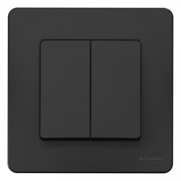 Выключатель 2-кл. СП Blanca 10А IP20 (сх. 5) 250В антрацит SE BLNVS010506 ТехноИмпульс