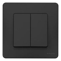 Выключатель 2-кл. СП Blanca 10А IP20 (сх. 5) 250В антрацит SE BLNVS010506 ТехноИмпульс