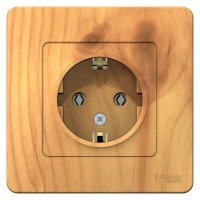 Розетка 1-м СП Blanca 16А IP20 250В с заземл. без защ. шторок ясень SE BLNRS001015 ТехноИмпульс