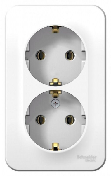 Розетка 2-м ОП Blanca 16А IP20 250В с заземл. без защ. шторок бел. SE BLNRA010201 ТехноИмпульс