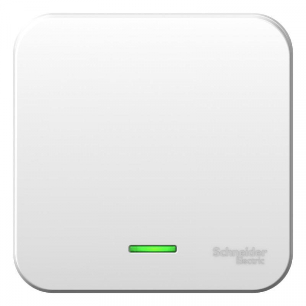 Выключатель 1-кл. ОП Blanca 10А IP20 (сх. 1) 250В с подсветкой с изолир. пластиной бел. SE BLNVA101111 ТехноИмпульс