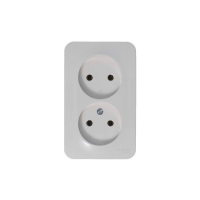 Розетка 2-м ОП Blanca 16А IP20 250В без заземл. без защ. шторок с изолир. пластиной бел. SE BLNRA000211 ТехноИмпульс