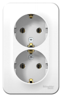 Розетка 2-м ОП Blanca 16А IP20 250В с заземл. без защ. шторок с изолир. пластиной бел. SE BLNRA010211 ТехноИмпульс