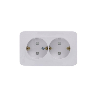 Розетка 2-м ОП Blanca 16А IP20 250В с заземл. защ. шторки с изолир. пластиной бел. SE BLNRA011211 ТехноИмпульс