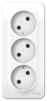 Розетка 3-м ОП Blanca 16А IP20 250В без заземл. без защ. шторок с изолир. пластиной бел. SE BLNRA000311 ТехноИмпульс