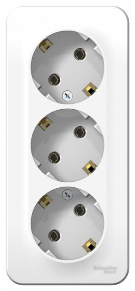 Розетка 3-м ОП Blanca 16А IP20 250В с заземл. без защ. шторок с изолир. пластиной бел. SE BLNRA010311 ТехноИмпульс