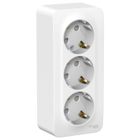 Розетка 3-м ОП Blanca 16А IP20 250В с заземл. защ. шторки с изолир. пластиной бел. SE BLNRA011311 ТехноИмпульс