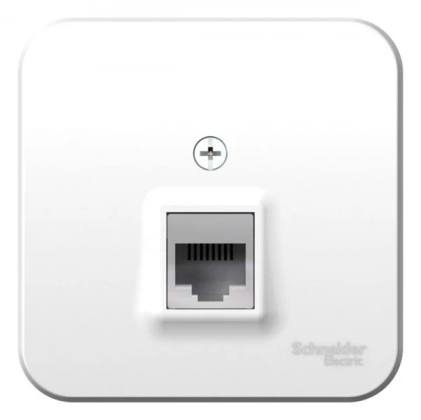 Розетка телефонная 1-м ОП Blanca RJ11 с изолир. пластиной бел. SE BLNIA011001 ТехноИмпульс