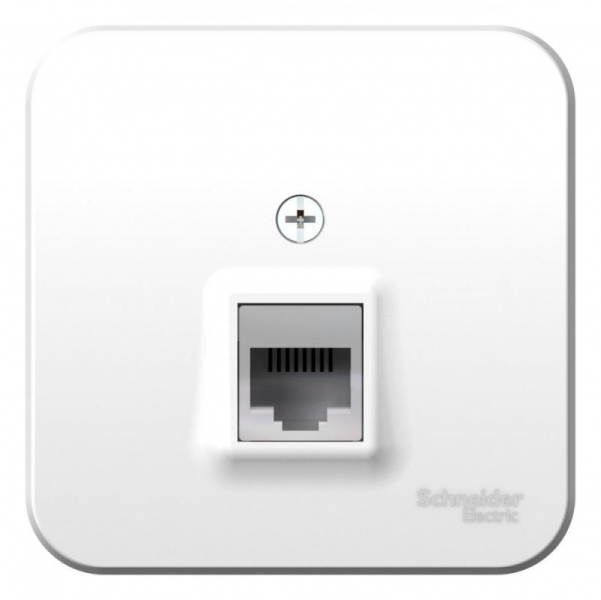 Розетка телефонная 1-м ОП Blanca RJ11 с изолир. пластиной бел. SE BLNIA011001 ТехноИмпульс