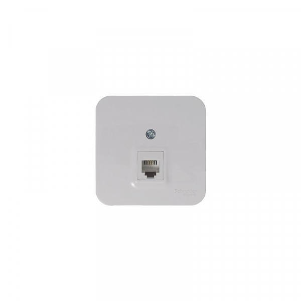 Розетка телефонная 1-м ОП Blanca RJ11 с изолир. пластиной бел. SE BLNIA011001 ТехноИмпульс