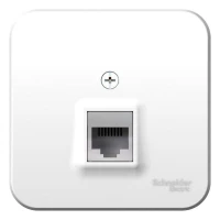 Розетка компьютерная 1-м ОП Blanca RJ45 кат.5E с изолир. пластиной бел. SE BLNIA045001 ТехноИмпульс