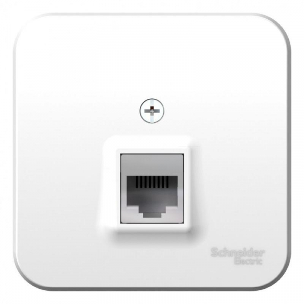 Розетка компьютерная 1-м ОП Blanca RJ45 кат.5E с изолир. пластиной бел. SE BLNIA045001 ТехноИмпульс