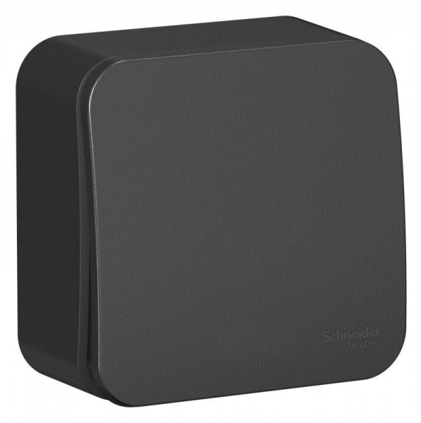 Выключатель 1-кл. ОП Blanca 10А IP20 (сх. 1) 250В с изолир. пластиной антрацит SE BLNVA101016 ТехноИмпульс