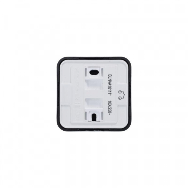 Выключатель 1-кл. ОП Blanca 10А IP20 (сх. 1) 250В с подсветкой с изолир. пластиной антрацит SE BLNVA101116 ТехноИмпульс