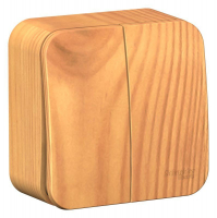 Выключатель 2-кл. ОП Blanca 10А IP20 (сх. 5) 250В с изолир. пластиной ясень SE BLNVA105015 ТехноИмпульс