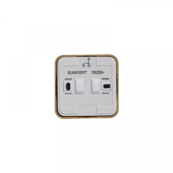 Выключатель 2-кл. ОП Blanca 10А IP20 (сх. 5) 250В с подсветкой с изолир. пластиной ясень SE BLNVA105115 ТехноИмпульс