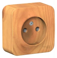 Розетка 1-м ОП Blanca 16А IP20 250В без заземл. без защ. шторок с изолир. пластиной ясень SE BLNRA000115 ТехноИмпульс