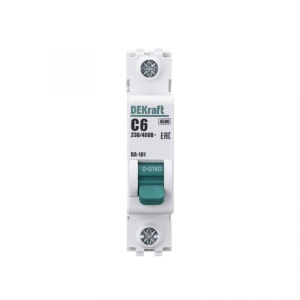 Выключатель автоматический модульный 1п C 6А 4.5кА ВА-101 DEKraft 11052DEK ТехноИмпульс