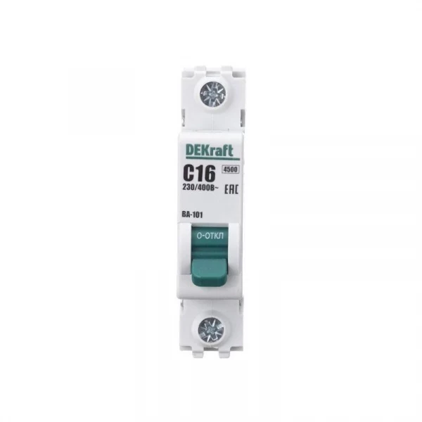 Выключатель автоматический модульный 1п C 16А 4.5кА ВА-101 DEKraft 11054DEK ТехноИмпульс