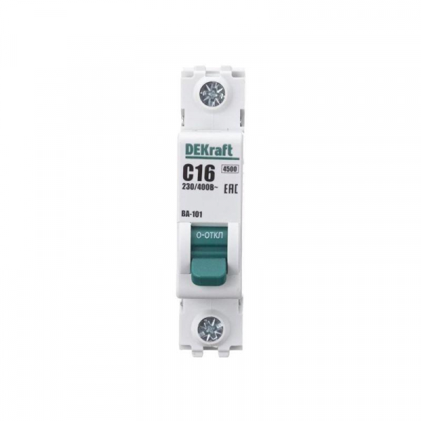 Выключатель автоматический модульный 1п C 16А 4.5кА ВА-101 DEKraft 11054DEK ТехноИмпульс