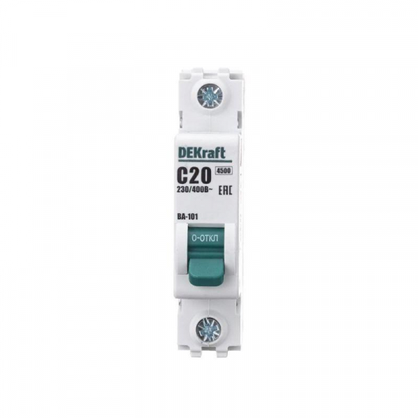 Выключатель автоматический модульный 1п C 20А 4.5кА ВА-101 DEKraft 11055DEK ТехноИмпульс
