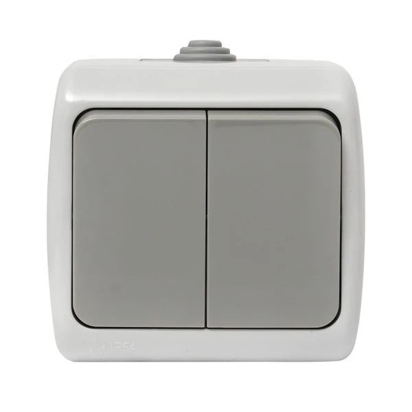 Выключатель 2-кл. ОП Мурманск 10А IP54 сер. EKF EFV10-023-30-54 ТехноИмпульс