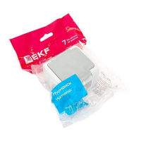 Розетка 1-м ОП Мурманск 16А IP54 с заземл. защ. шторки с крышкой сер. EKF EFR16-029-30-54 ТехноИмпульс