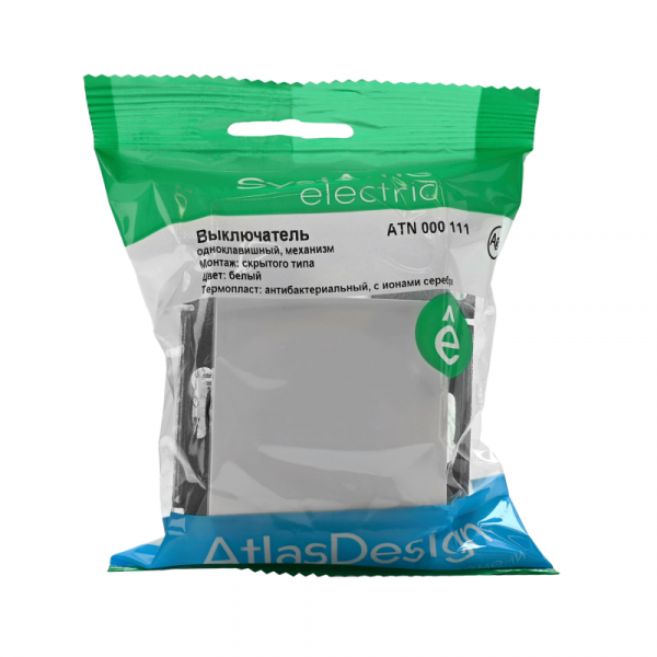 Выключатель 1-кл. СП AtlasDesign 10А IP20 (сх. 1) 10AX механизм бел. SE ATN000111 ТехноИмпульс