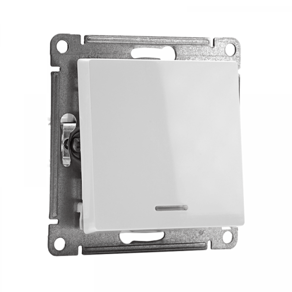 Выключатель 1-кл. СП AtlasDesign 10А IP20 (сх. 1а) 10AX с подсветкой механизм бел. SE ATN000113 ТехноИмпульс