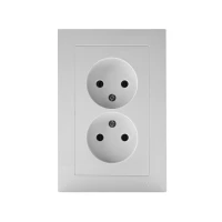 Розетка 2-м СП AtlasDesign 16А IP20 без заземл. в сборе бел. SE ATN000120 ТехноИмпульс