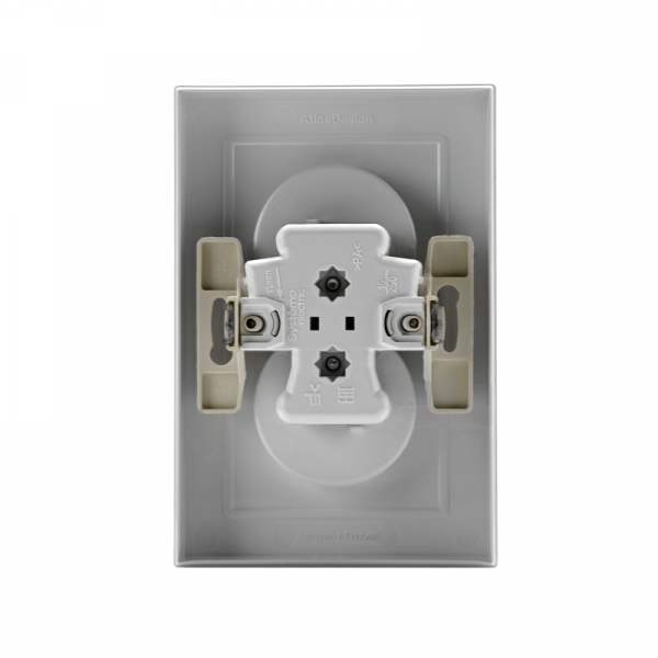 Розетка 2-м СП AtlasDesign 16А IP20 без заземл. в сборе бел. SE ATN000120 ТехноИмпульс