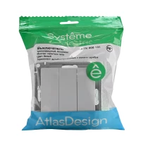 Выключатель 3-кл. СП AtlasDesign 10А IP20 (сх. 1+1+1) 10AX механизм бел. SE ATN000131 ТехноИмпульс