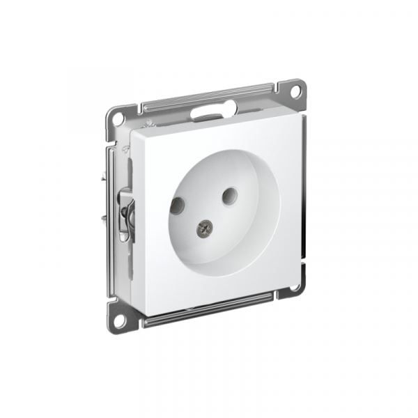 Розетка 1-м СП AtlasDesign 16А IP20 без заземл. без защ. шторок механизм бел. SE ATN000141 ТехноИмпульс