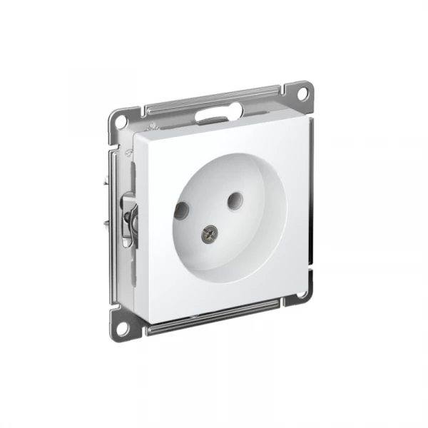 Розетка 1-м СП AtlasDesign 16А IP20 без заземл. без защ. шторок механизм бел. SE ATN000141 ТехноИмпульс