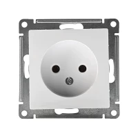 Розетка 1-м СП AtlasDesign 16А IP20 без заземл. без защ. шторок механизм бел. SE ATN000141 ТехноИмпульс