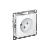 Розетка 1-м СП AtlasDesign 16А IP20 без заземл. без защ. шторок механизм бел. SE ATN000141 ТехноИмпульс