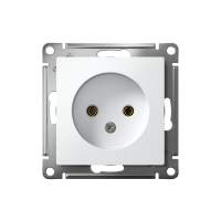 Розетка 1-м СП AtlasDesign 16А IP20 без заземл. без защ. шторок механизм бел. SE ATN000141 ТехноИмпульс