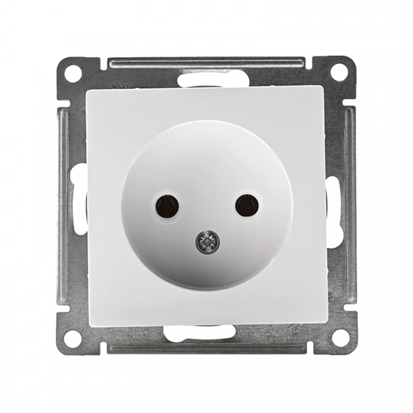 Розетка 1-м СП AtlasDesign 16А IP20 без заземл. без защ. шторок механизм бел. SE ATN000141 ТехноИмпульс