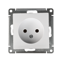 Розетка 1-м СП AtlasDesign 16А IP20 без заземл. без защ. шторок механизм бел. SE ATN000141 ТехноИмпульс