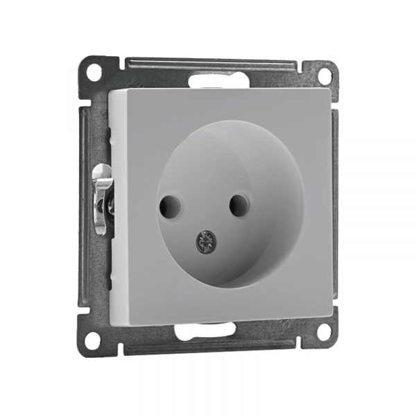 Розетка 1-м СП AtlasDesign 16А IP20 без заземл. без защ. шторок механизм бел. SE ATN000141 ТехноИмпульс